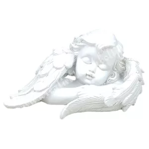 Fehér angyalka, bal karján fekvő, 8x4,5 cm