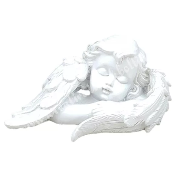 Fehér angyalka, bal karján fekvő, 8x4,5 cm