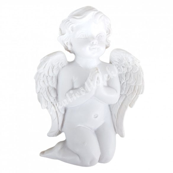 Polyresin angyal, imádkozó, 4,5x6,5 cm