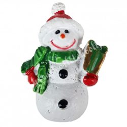 Ragasztható hóember, ajándékdobozzal, 2,5x3,5 cm