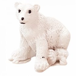 Polyresin jegesmedve, fehér, 3x3 cm
