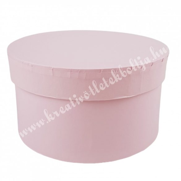 Kerek kalapdoboz, rózsaszín, 20x10 cm