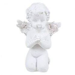Polyresin imádkozó angyalka, fehér, 3x4,2 cm