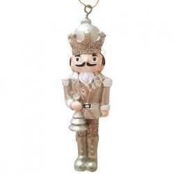 Akasztós arany diótörő, csengővel, 3,5x11 cm