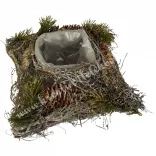 Karácsonyi dekoralap, szögletes, 20x8 cm