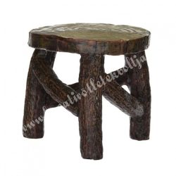 Polyresin asztal, barna, 6,5x5,5 cm