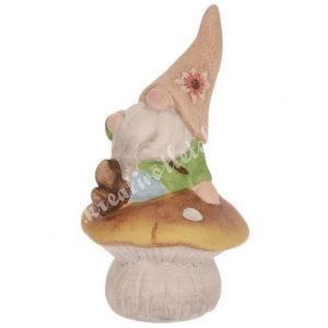 Kerámia manó gombán, 8x16 cm