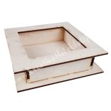 Dekor alap, fadoboz kivágott négyzettel