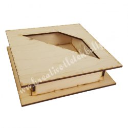 Dekor alap, fadoboz trapéz kivágással, 18x5 cm