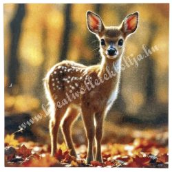 Dekor tábla, négyzet, őzike, 5 cm