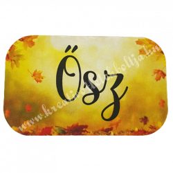   Dekor tábla, téglalap "Ősz" felirattal, 6x3,7 cm