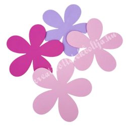 Dekorgumi virágok, rózsaszín-lila, 19 cm