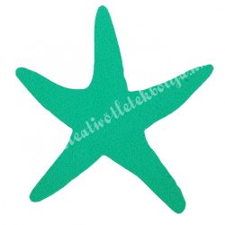 Dekorgumi tengeri csillag, türkiz zöld, 6,5x6 cm
