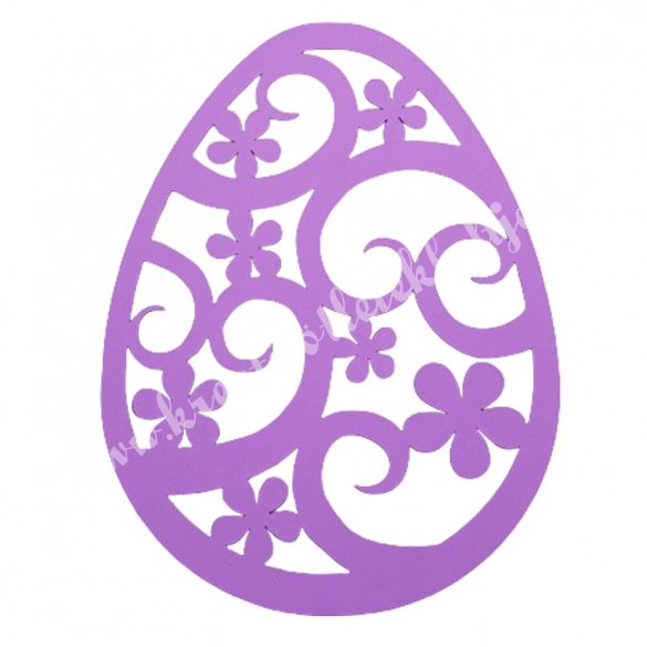 Dekorgumi, tojás, lila, 19x25 cm