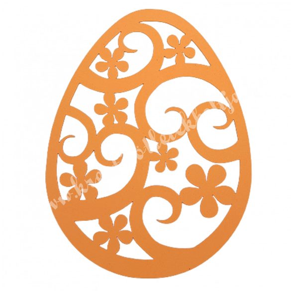 Dekorgumi, tojás, narancssárga, 19x25 cm