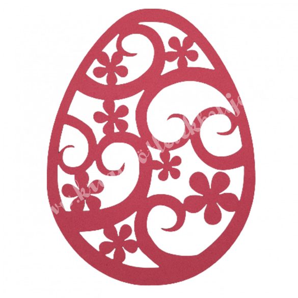 Dekorgumi, tojás, piros, 19x25 cm