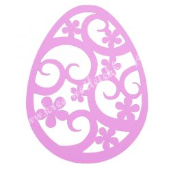Dekorgumi, tojás, rózsaszín, 19x25 cm