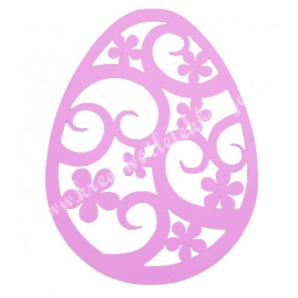 Dekorgumi, tojás, rózsaszín, 19x25 cm