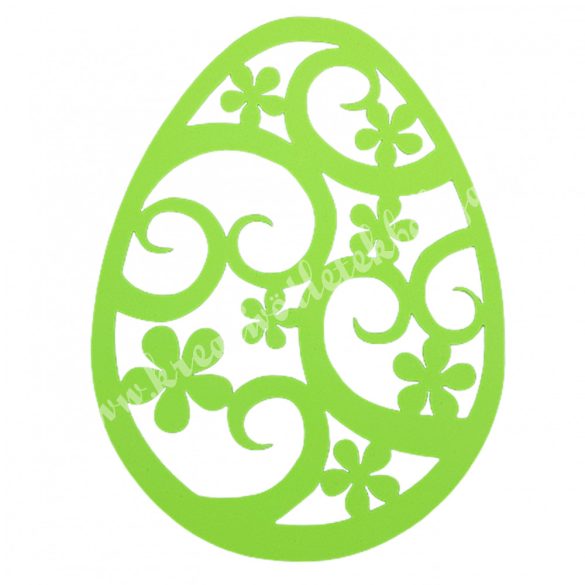 Dekorgumi, tojás, zöld, 19x25 cm