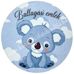 Dekorkarton tábla, kerek, koala, 5 cm