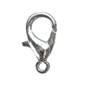 Delfinkapocs, ezüst, 14x8 mm