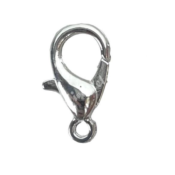 Delfinkapocs, ezüst, 14x8 mm