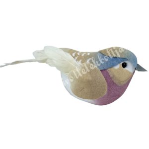 Csipeszes madárka, sárga, 10x4 cm