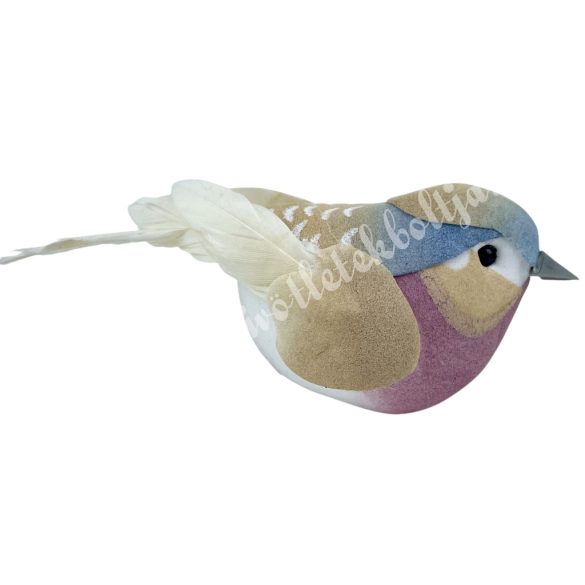 Csipeszes madárka, sárga, 10x4 cm