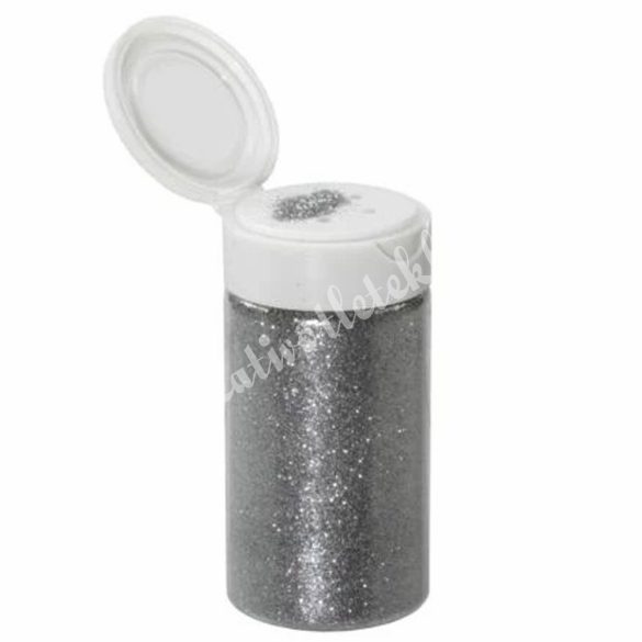 Csillámpor szórófejjel, ezüst, 100 gr
