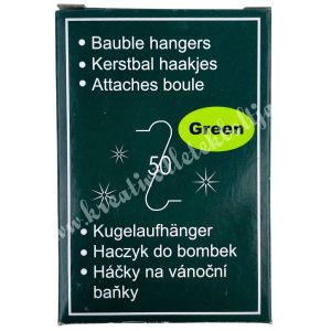 Kampó, zöld, 3,5 cm, 50 db/csomag