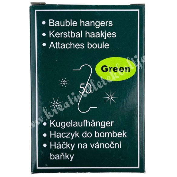 Kampó, zöld, 3,5 cm, 50 db/csomag