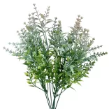 Leveles csokor, hamvas zöld-lazac, 36 cm