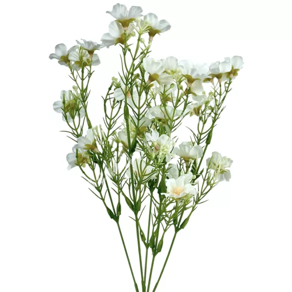Apró virágos csokor, fehér, 34 cm