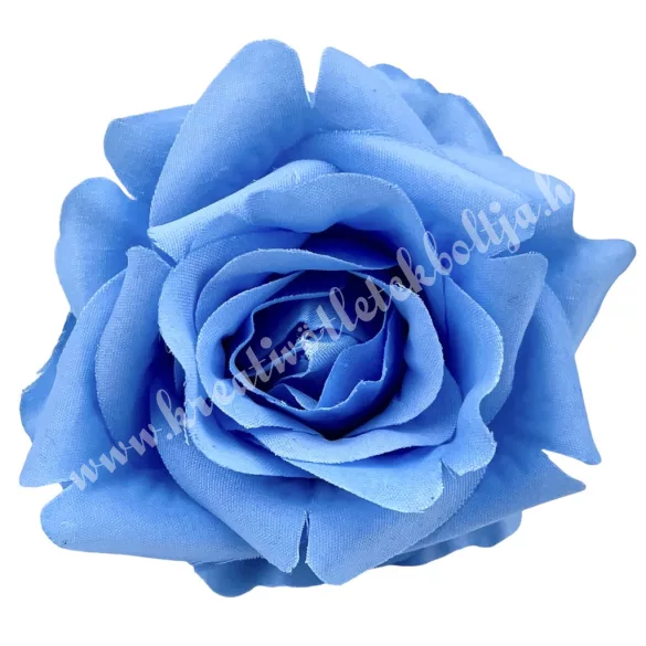Rózsa virágfej, világoskék, 7 cm