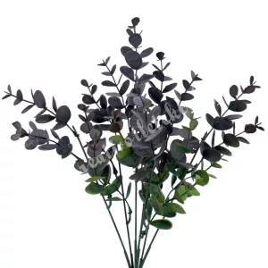 Eukaliptusz csokor, barna-zöld, 34 cm