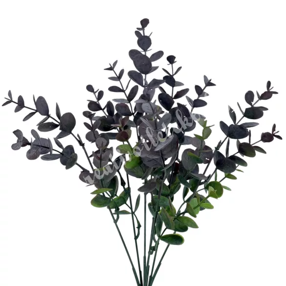 Eukaliptusz csokor, barna-zöld, 34 cm