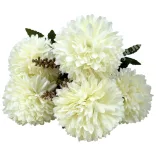 Krizantém csokor, krém, 28 cm