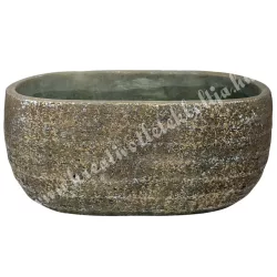 Cement kaspó, antikolt, 21,5x10 cm