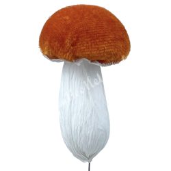   Betűzős hungarocell gomba bársony kalappal, barna, 4x6,5 cm