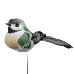 Betűzős madár, zöld, 10x4 cm