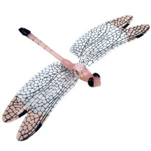 Csipeszes szitakötő, korall, 14x3 cm