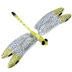 Csipeszes szitakötő, sárga, 14x3 cm