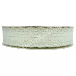 Nylon csipke, elefántcsont, 3 cm