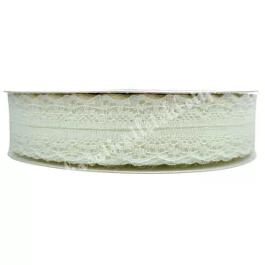 Nylon csipke, elefántcsont, 3 cm