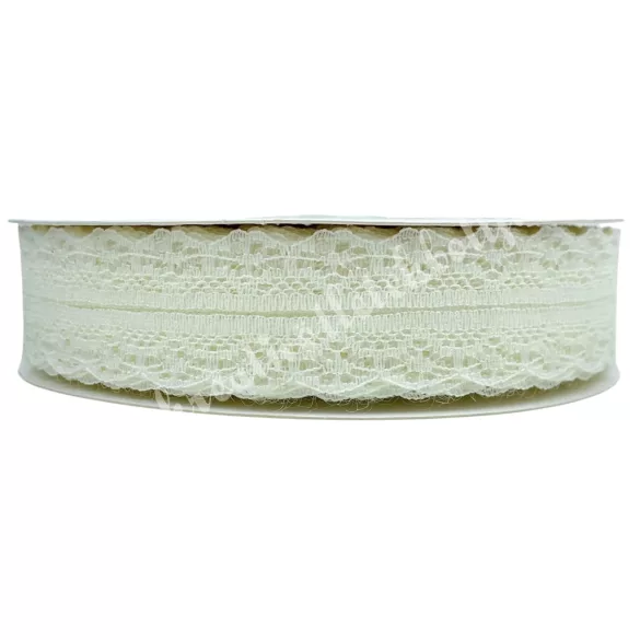 Nylon csipke, elefántcsont, 3 cm