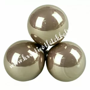 Betűzős üveggömb, bézs, fényes, 2 cm, 3 db/csokor