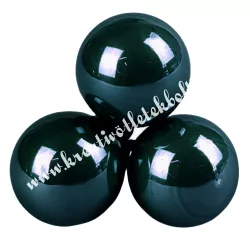   Betűzős üveggömb, kékeszöld, fényes, 2 cm, 3 db/csokor