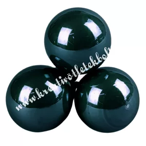 Betűzős üveggömb, kékeszöld, fényes, 2 cm, 3 db/csokor