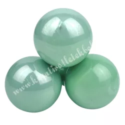   Betűzős üveggömb, candy zöld, fényes, 2 cm, 3 db/csokor