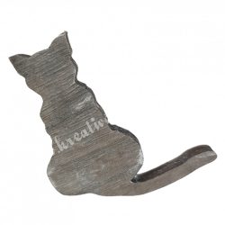 Fa cica, antikolt szürke, 2,5x3 cm